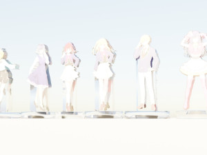 Acrylic Stand All Main Characters Oshi no Ko 3D 모델