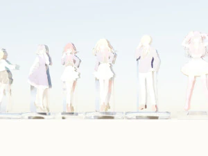 Acrylic Stand All Main Characters Oshi no Ko 3D Model