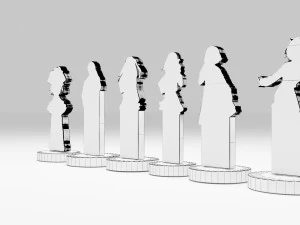 Acrylic Stand All Main Characters Oshi no Ko 3D Model