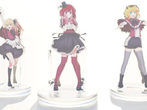 Acrylständer Alle Mitglieder B-Komachi - Oshi no Ko 3D Modell