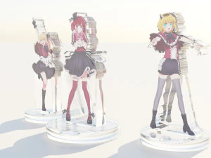 Acrylic Stand All Member B-Komachi - Oshi no Ko 3D Model