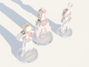 Acrylic Stand All Member B-Komachi - Oshi no Ko Modèle 3D