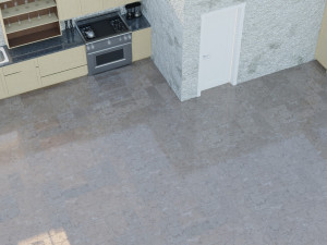 Minimalist Handlesless Kitchen Cabinet 3Dモデル