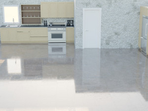 Minimalist Handlesless Kitchen Cabinet 3Dモデル