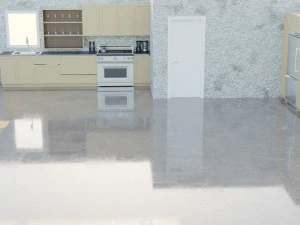 Minimalist Handlesless Kitchen Cabinet 3D Model