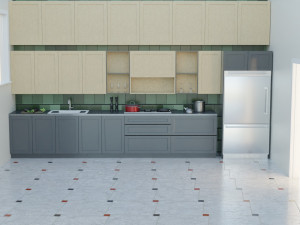 Aluminium Kitchen Cabinet 3D 모델