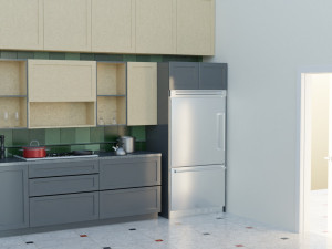 Aluminium Kitchen Cabinet 3D 모델