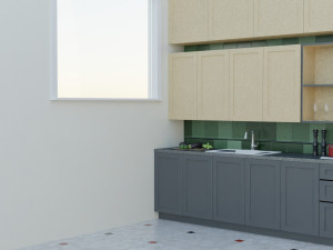 Aluminium Kitchen Cabinet 3D 모델