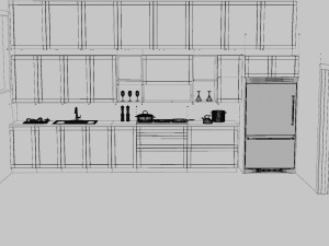 Aluminium Kitchen Cabinet 3D 모델