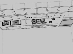 Aluminium Kitchen Cabinet 3D 모델