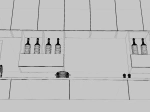 Contemporary Modular Kitchen Cabinet 3D Model