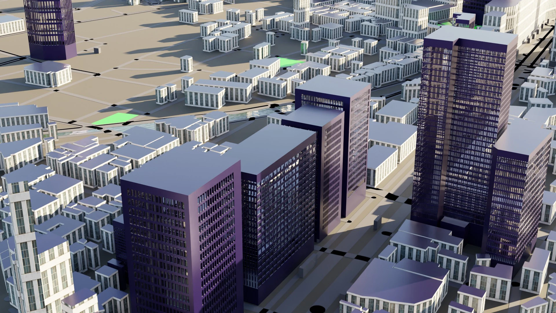 Fukuoka Japan Citymap Building 3D Model .c4d .max .obj .3ds .fbx .stl .blend 