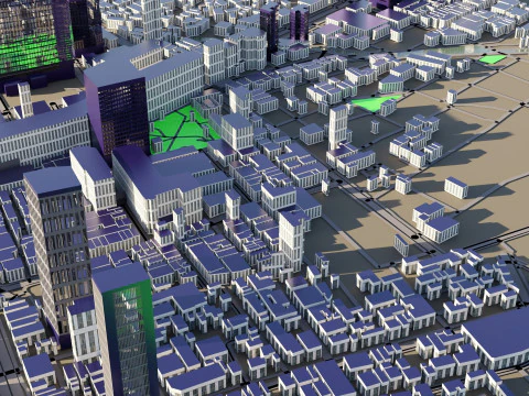 Fukuoka Japan Citymap Building 3D Model