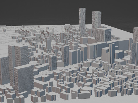 Fukuoka Japan Citymap Building Model 3D