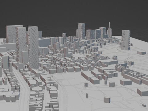 Fukuoka Japan Citymap Building Model 3D