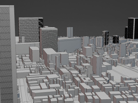 Fukuoka Japan Citymap Building Model 3D