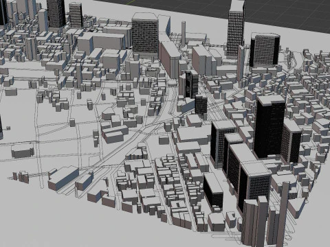 Fukuoka Japan Citymap Building 3D Model