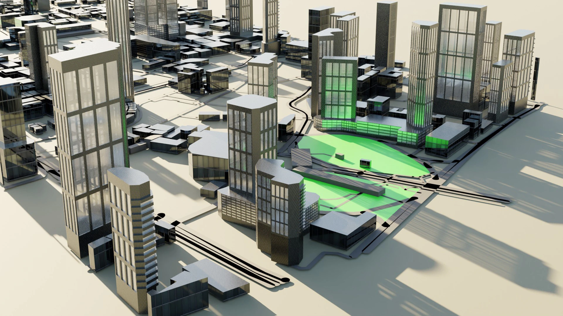 Guangzhou China Citymap Building 3D Model .c4d .max .obj .3ds .fbx .stl .blend 