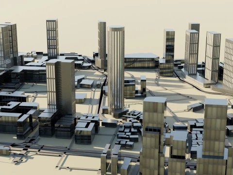 Guangzhou China Citymap Building 3D Model