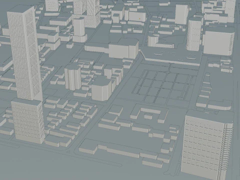 Guangzhou China Citymap Building 3D Model
