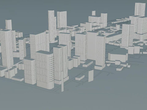 Guangzhou China Citymap Building 3D Model