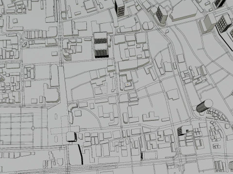 Guangzhou China Citymap Building 3D Model