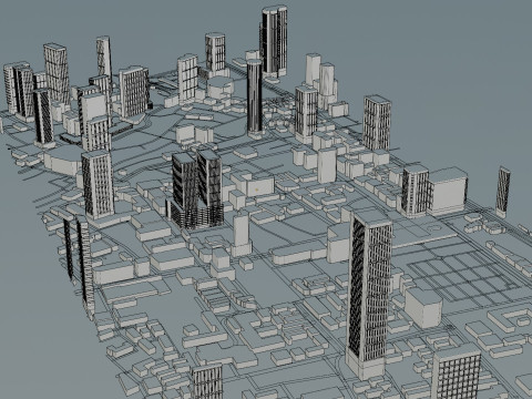 Guangzhou China Citymap Building Modello 3D