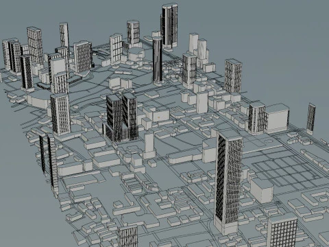 Guangzhou China Citymap Building 3D Model