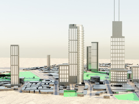 Shanghai China Citymap Building 3D Model