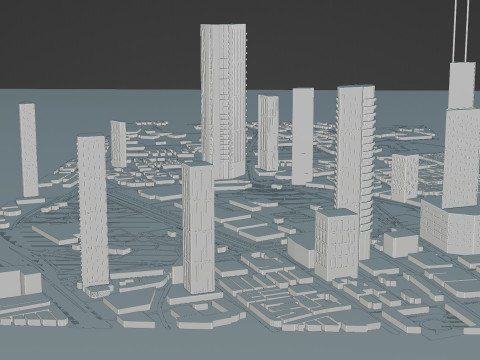 Shanghai China Citymap Building 3D Model