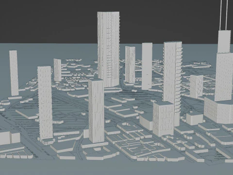 Shanghai China Citymap Building 3D Model