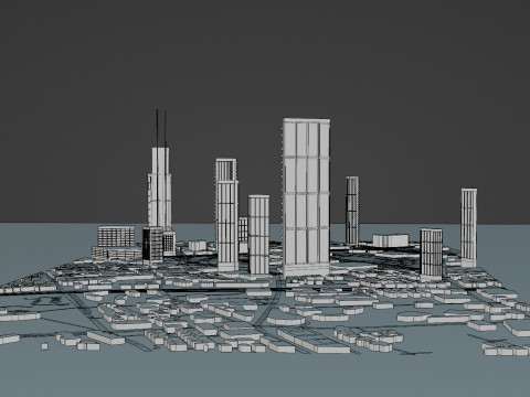 Shanghai China Citymap Building 3D Model