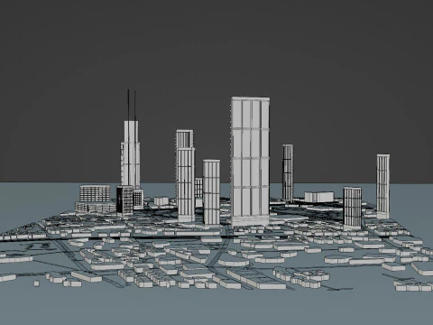 Shanghai China Citymap Building 3D Model