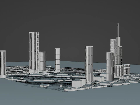Shanghai China Citymap Building 3D Model