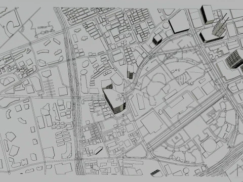 Shanghai China Citymap Building 3D Model