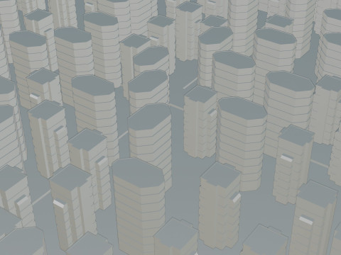 Sci-fi City Buildings 01 Modelo 3D
