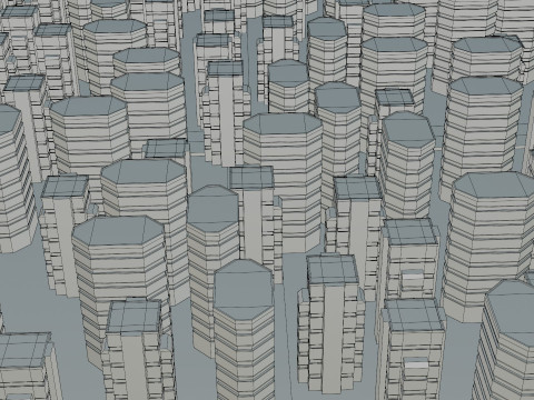 Sci-fi City Buildings 01 Modelo 3D