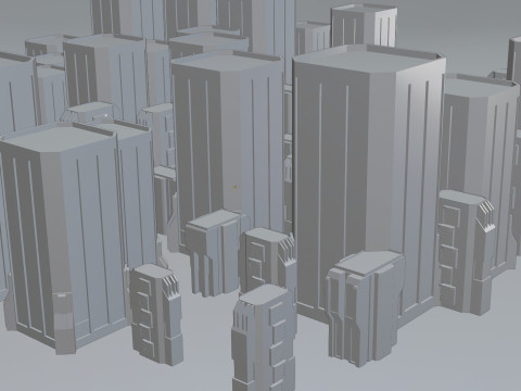 Sci-fi City Buildings 02 Modèle 3D