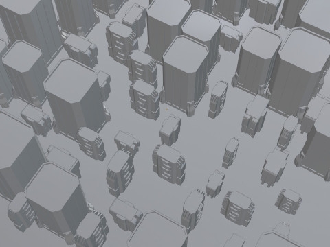 Sci-fi City Buildings 02 Modèle 3D