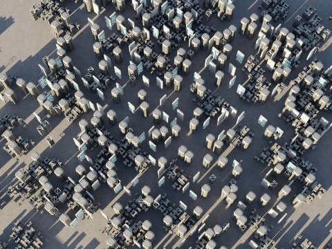 Sci-fi City Buildings 03 3D Model