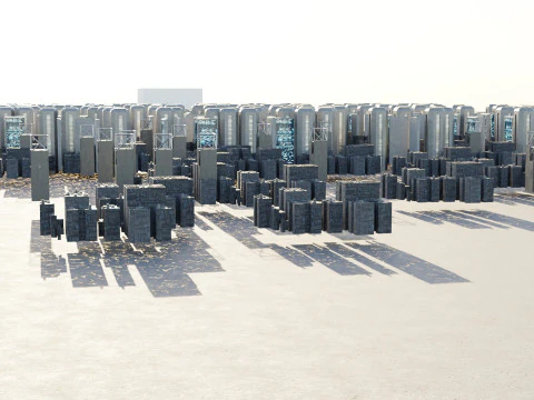 Sci-fi City Buildings 03 3D Model