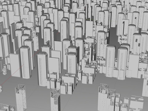 Sci-fi City Buildings 03 3D Model