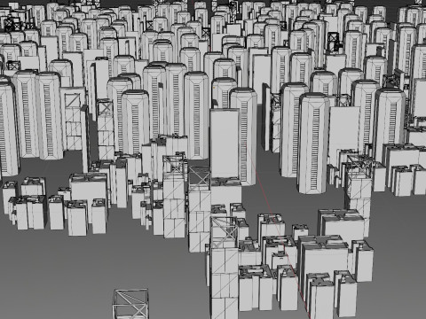 Sci-fi City Buildings 03 3D Model
