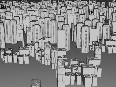 Sci-fi City Buildings 03 3D Model