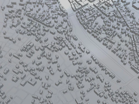 Kanazawa Japan Citymap Building 3D Model