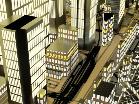 Yokohama Japan Citymap Building 3D Model