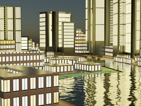 Yokohama Japan Citymap Building 3D Model