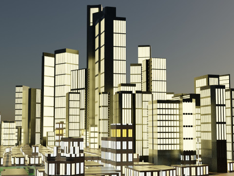 Yokohama Japan Citymap Building 3D Model
