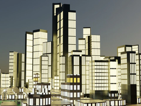 Yokohama Japan Citymap Building 3D Model