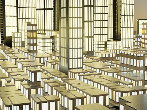 Yokohama Japan Citymap Building 3D Model